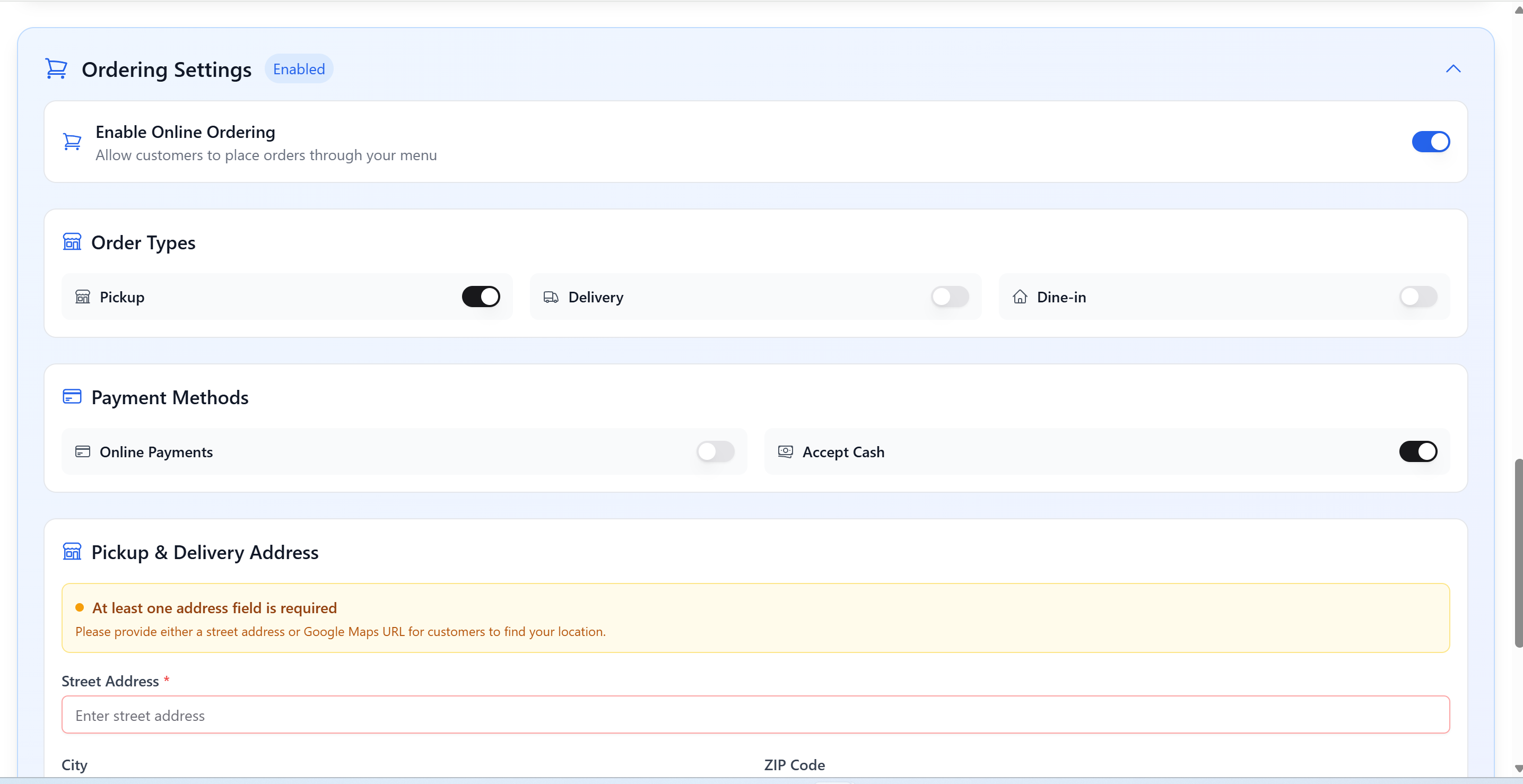 Bestellungen & Zahlung - Screenshot